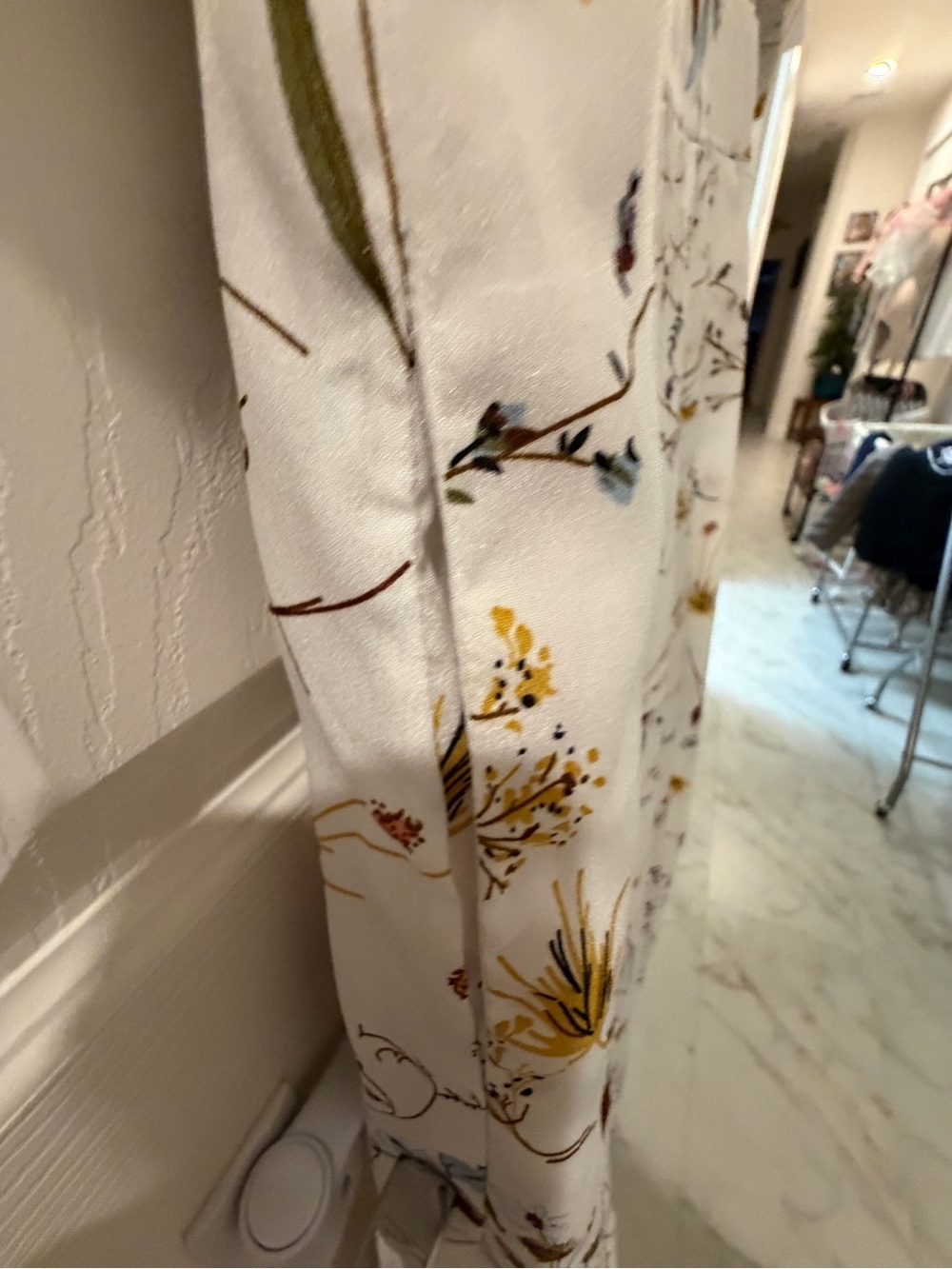 Ivy City Co White Botanical Shirt Midi Dress - Picture 6 of 7